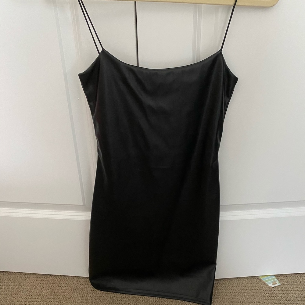 Faux Leather mini dress